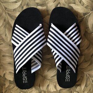 NEW Vintage Y2K ESPRIT Elastic Slide Pool Sandal